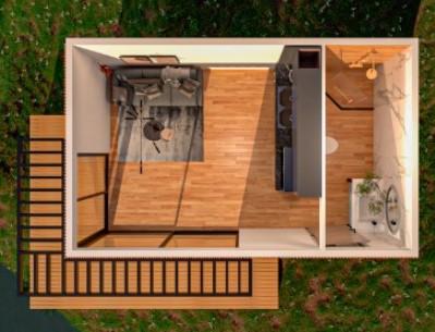 Módulo monoambiente 15m²