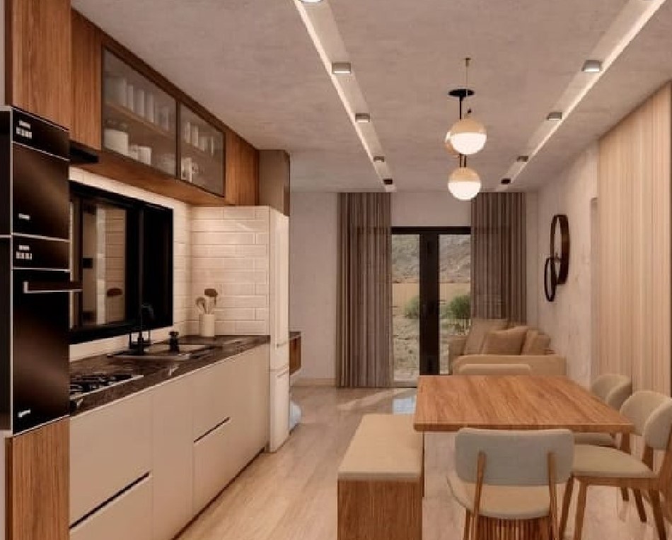 Módulo 1 habitación 46m² Premium CC Módulos — cocina comedor