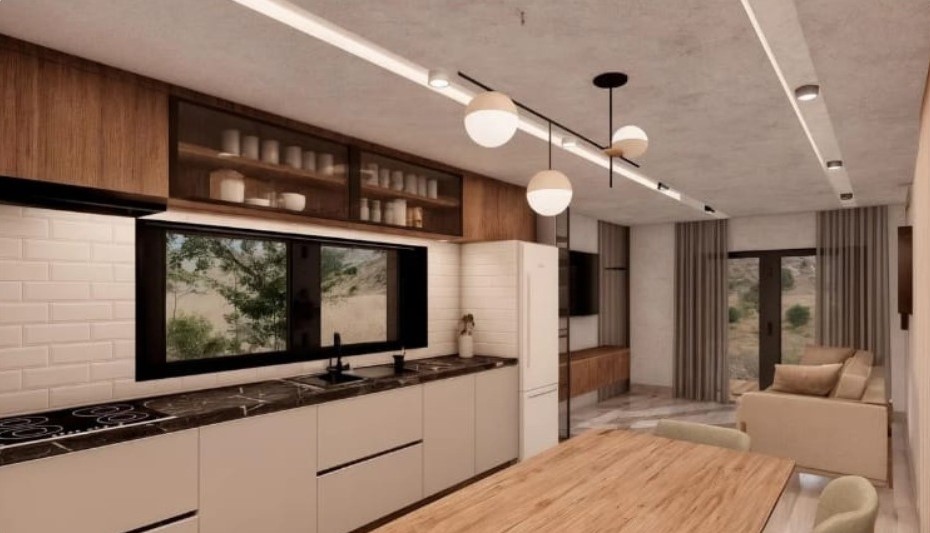 Casa modular 2 habitaciones 82m² Premium CC Módulos — galería semicubierta