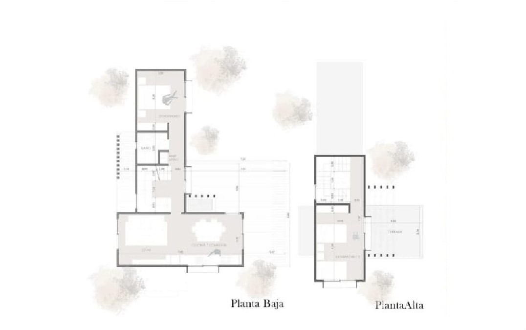 Plano casa modular 2 habitaciones 82m² Premium CC Módulos
