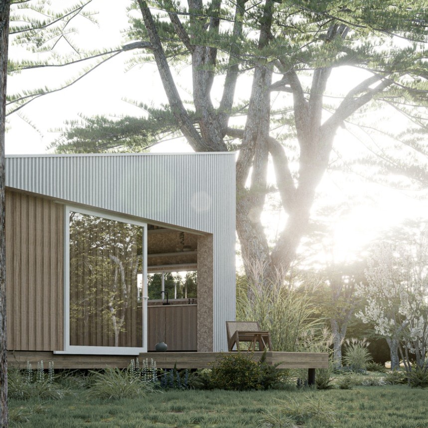 Monoambiente 15m² Steel Frame CC Módulos — interior