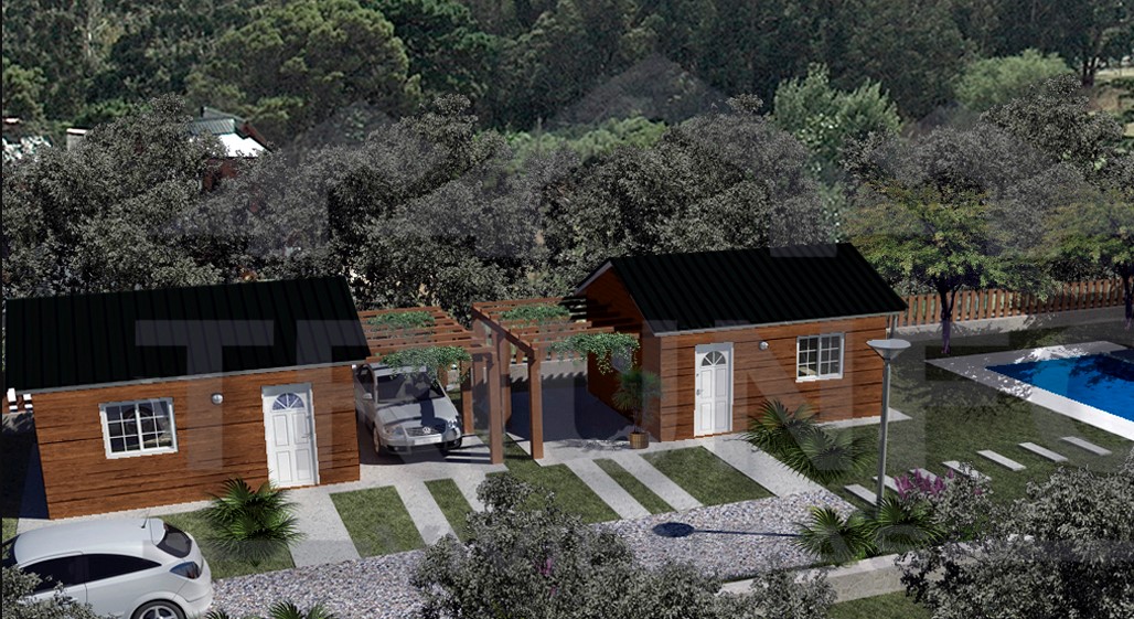 Complejo de cabañas modulares turísticas