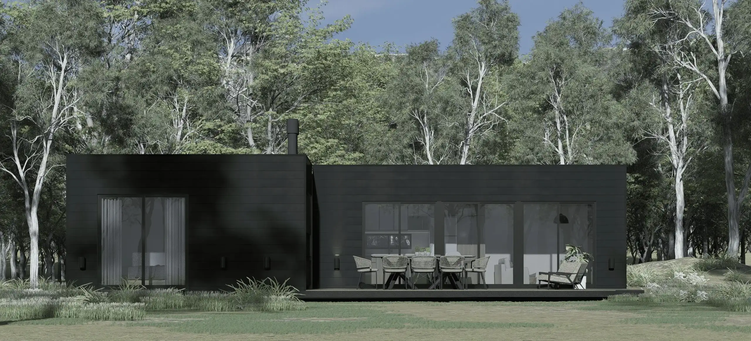 Complejo de cabañas modulares turísticas